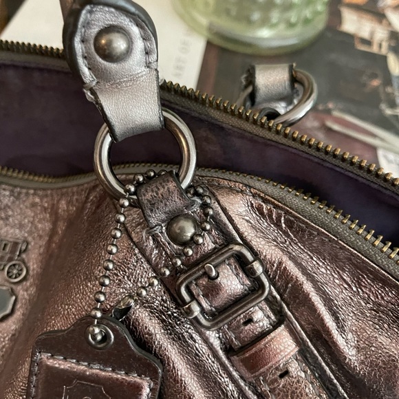 Coach Madison Sophia Metallic Leather Satchel Shoulder Bag Purse H1026-15955 - Picture 14 of 16